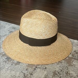 Brixton Natural Straw Hat with Black Band